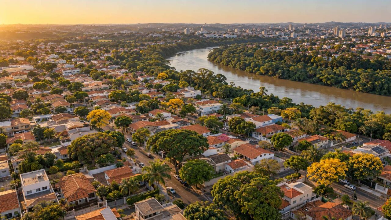 Vista aérea de bairros residenciais em Piracicaba, os melhores bairros de Piracicaba para morar